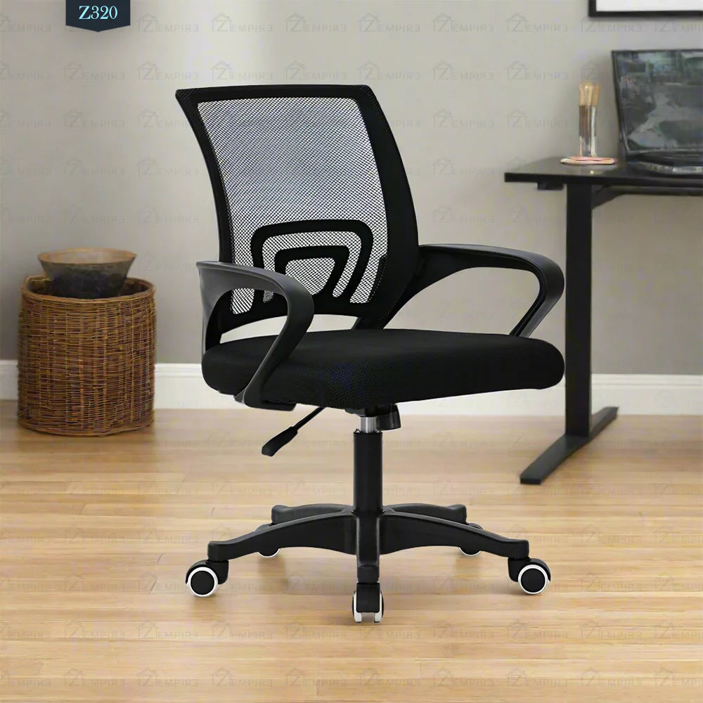 Ergo-Mesh Mid-Back Office Chair with Built-in Lumbar Support