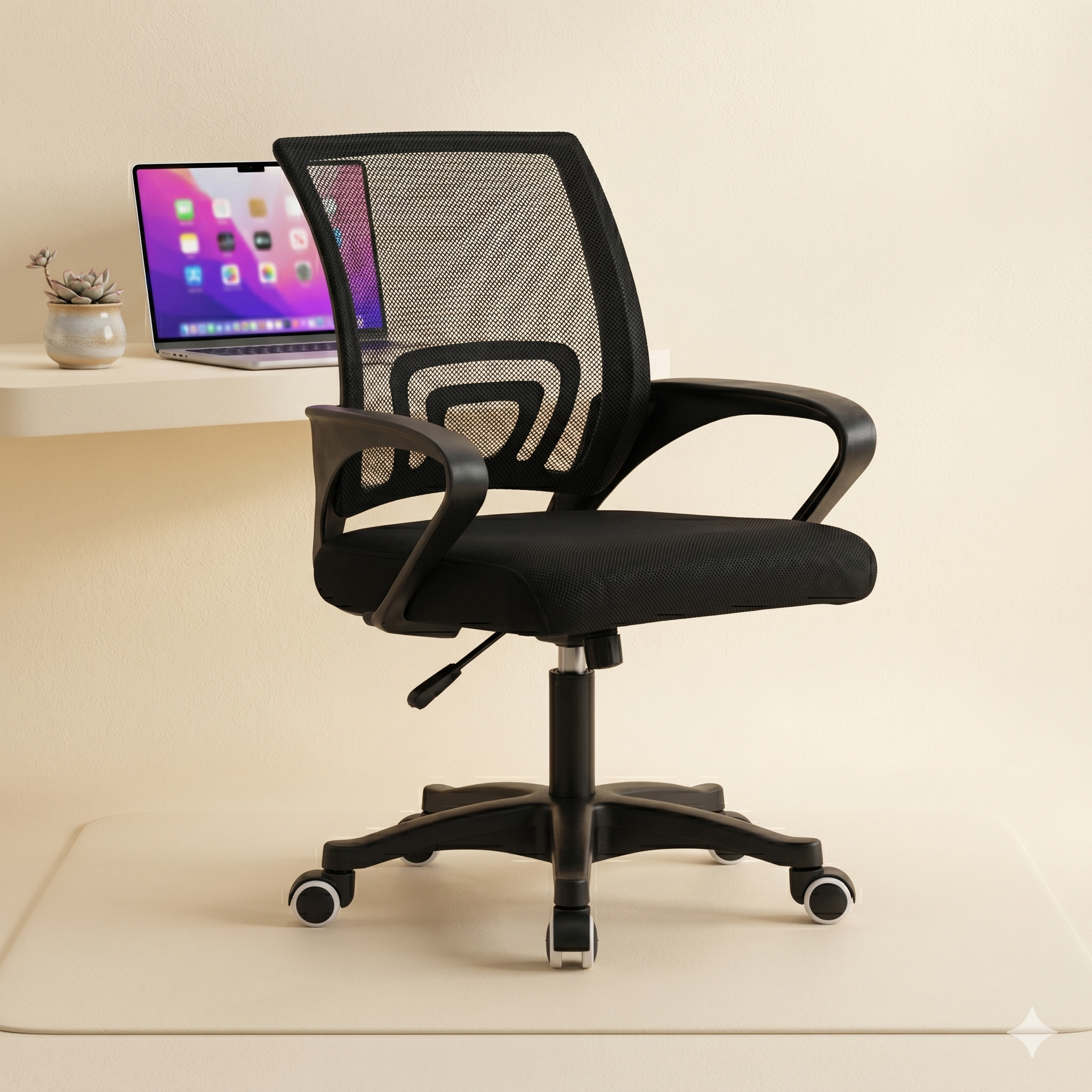 Ergo-Mesh Mid-Back Office Chair with Built-in Lumbar Support