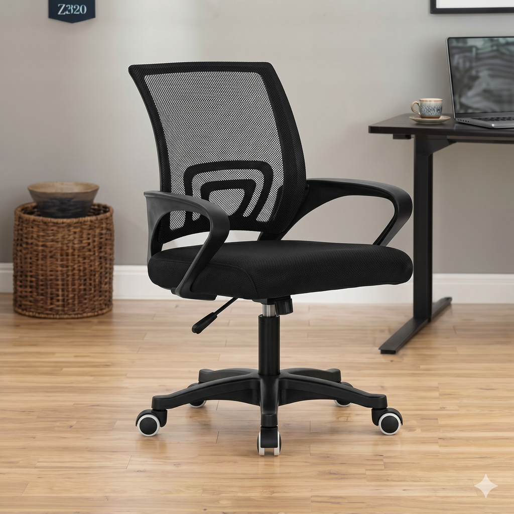 Ergo-Mesh Mid-Back Office Chair with Built-in Lumbar Support