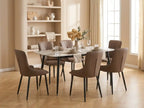 Stone 6-Seater Dining Table Set – Heat-Resistant Top with 6 Chairs