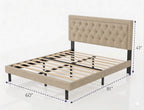 Tufted Headboard Platform Bed