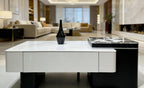 The Alpine Dual-Tier Marble Coffee Table