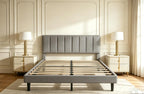 Modern Charcoal Minimalist Bed