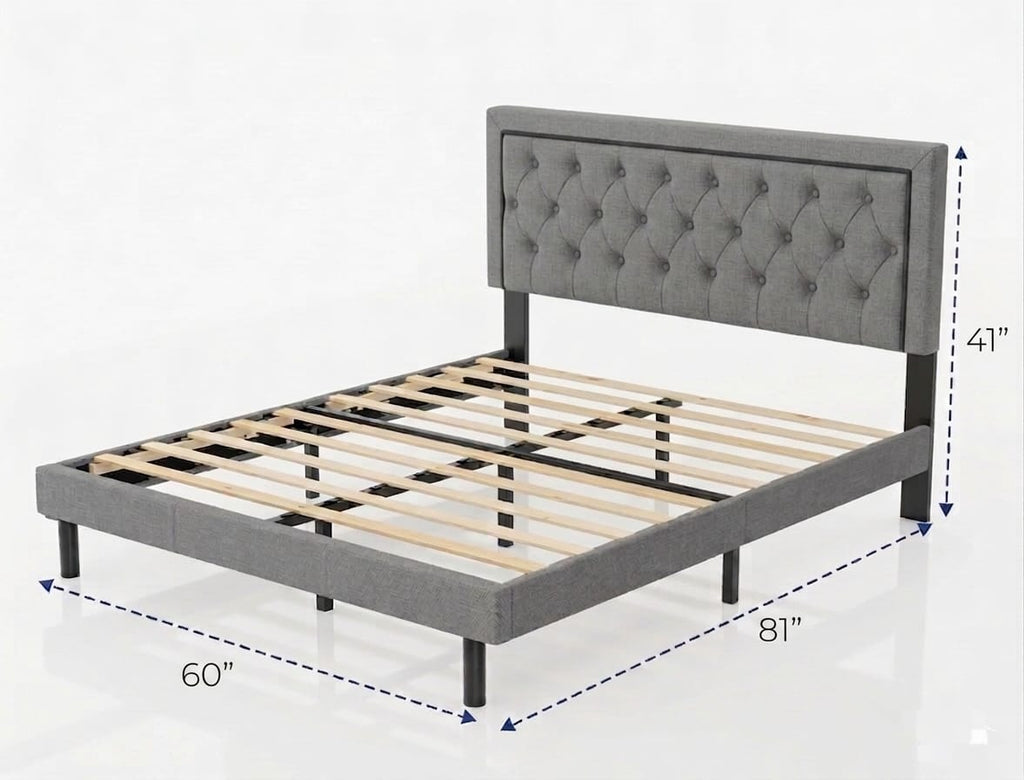 Tufted Headboard Platform Bed