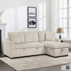 L-Shape Sofa Bed with Integrated Storage