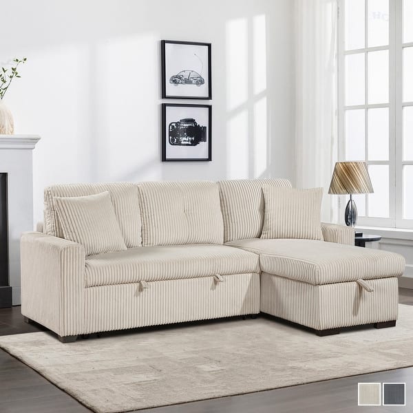 L-Shape Sofa Bed with Integrated Storage
