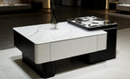 The Alpine Dual-Tier Marble Coffee Table