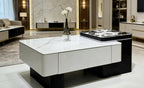 The Alpine Dual-Tier Marble Coffee Table