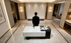 The Alpine Dual-Tier Marble Coffee Table