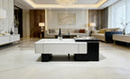The Alpine Dual-Tier Marble Coffee Table
